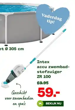 Welkoop Intex accu zwembad- stofzuiger aanbieding