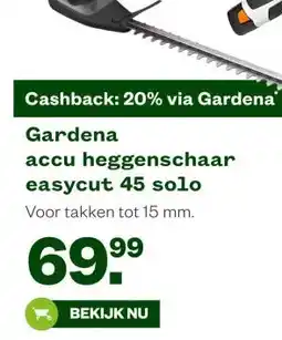 Welkoop Gardenaaccu heggenschaar easycut 45 solo aanbieding