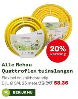 Welkoop Alle Rehau Quattroflex tuinslangen aanbieding