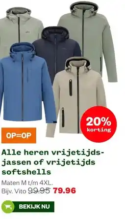 Welkoop Alle heren vrijetijds- jassen of vrijetijds softshells aanbieding