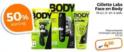 Trekpleister Gillette Labs Face en Body M.u.v. 3- en 4-pak. aanbieding