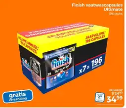 Trekpleister Finish vaatwascapsules Ultimate aanbieding
