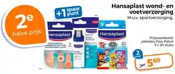 Trekpleister Hansaplast wond- en voetverzorging M.u.v. sportverzorging. aanbieding