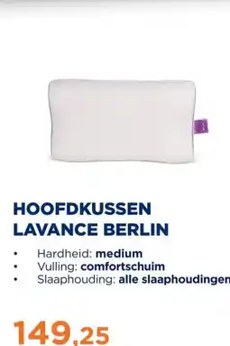 TotaalBED Hoofdkussen Lavance Berlin aanbieding