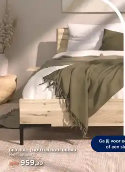 TotaalBED Bed Hull | houten hoofdbord | 140 x 200 cm | Hoekpoten aanbieding