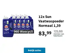 Plein.nl 12x Sun Vaatwaspoeder Normaal 1,39 aanbieding