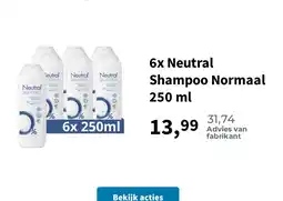 Plein.nl 6x Neutral Shampoo Normaal 250 ml aanbieding