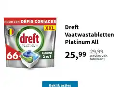 Plein.nl Dreft Vaatwastabletten Platinum All aanbieding