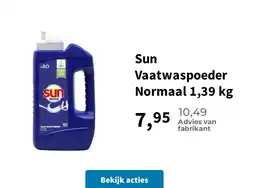 Plein.nl Sun Vaatwaspoeder Normaal 1,39 kg aanbieding