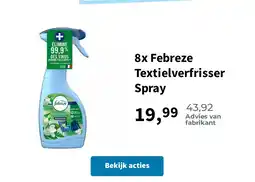 Plein.nl 8x Febreze Textielverfrisser Spray aanbieding