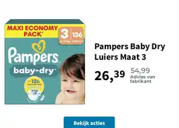 Plein.nl Pampers Baby Dry Luiers Maat 3 aanbieding