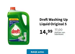 Plein.nl Dreft Washing Up Liquid Original 5 aanbieding
