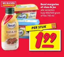 Nettorama Becel margarine of vlees & jus aanbieding