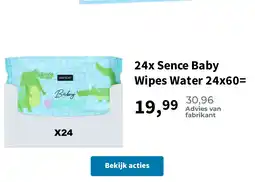 Plein.nl 24x Sence Baby Wipes Water 24x60= aanbieding