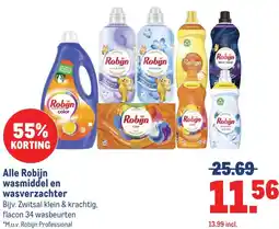 Makro Alle Robijn wasmiddel en wasverzachter aanbieding