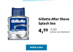 Plein.nl Gillette After Shave Splash Sea aanbieding