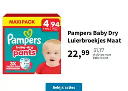 Plein.nl Pampers Baby Dry Luierbroekjes Maat aanbieding