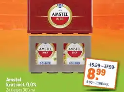Makro Amstel krat incl. 0.0% aanbieding