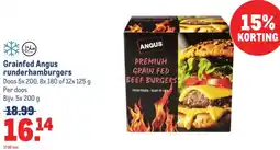 Makro Grainfed Angus runderhamburgers aanbieding