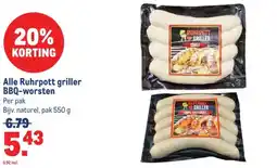 Makro Alle Ruhrpott griller BBQ-worsten aanbieding