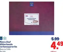 Makro Metro Chef dikbevleesde varkensspareribs aanbieding