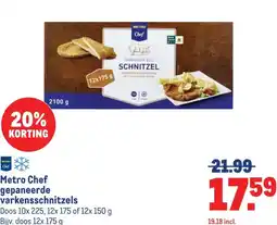 Makro Metro Chef gepaneerde varkensschnitzels aanbieding