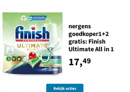 Plein.nl nergens goedkoper1+2 gratis: Finish Ultimate All in 1 aanbieding