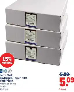 Makro Metro Chef kipvleugels, -dij of -filet blockfrozen aanbieding
