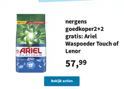 Plein.nl nergens goedkoper2+2 gratis: Ariel Waspoeder Touch of Lenor aanbieding