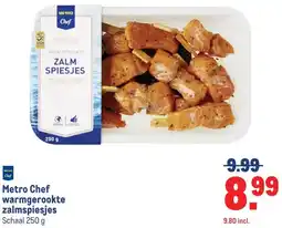 Makro Metro Chef warmgerookte zalmspiesjes aanbieding