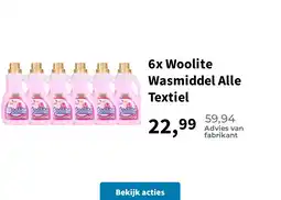 Plein.nl 6x Woolite Wasmiddel Alle Textiel aanbieding