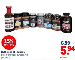 Makro BBQ-rubs of-sauzen aanbieding
