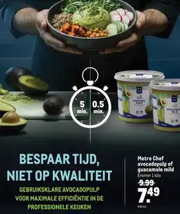 Makro Metro Chef avocadopulp of guacamole mild aanbieding