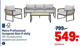 Makro Metro Professional loungeset Ateo 4-delig aanbieding