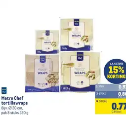 Makro Metro Chef tortillawraps aanbieding