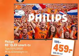 Makro Philips 65 QLED smart-tv Type 65PUS8500 aanbieding
