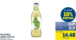 Makro Royal Bliss ginger ale krat aanbieding