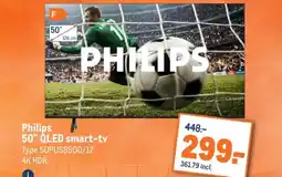 Makro Philips 50 QLED smart-tv aanbieding