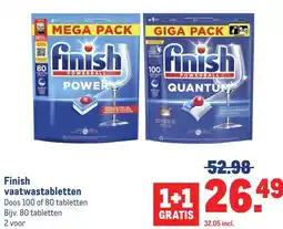 Makro Finish vaatwastabletten aanbieding