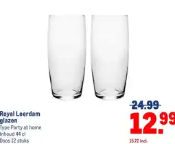 Makro Royal Leerdam glazen aanbieding