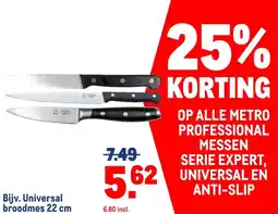 Makro OP ALLE METRO PROFESSIONAL MESSEN SERIE EXPERT, UNIVERSAL EN ANTI-SLIP aanbieding