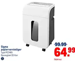 Makro Sigma papiervernietiger aanbieding