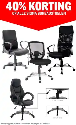Makro OP ALLE SIGMA BUREAUSTOELEN aanbieding