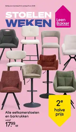 Leen Bakker Bekijk alle eetkamerstoelen en barkrukken aanbieding