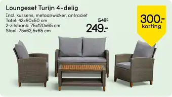 Leen Bakker Loungeset Turijn 4-delig aanbieding