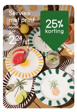 Leen Bakker Bekijk Servies met print aanbieding