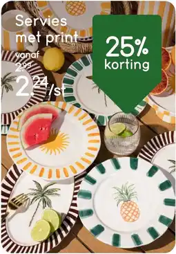 Leen Bakker Servies met print aanbieding