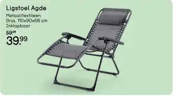 Leen Bakker Ligstoel Agde aanbieding