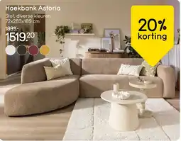 Leen Bakker Hoekbank Astoria aanbieding