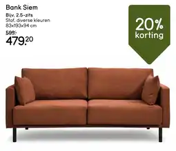 Leen Bakker Bank Siem 2.5-zits aanbieding